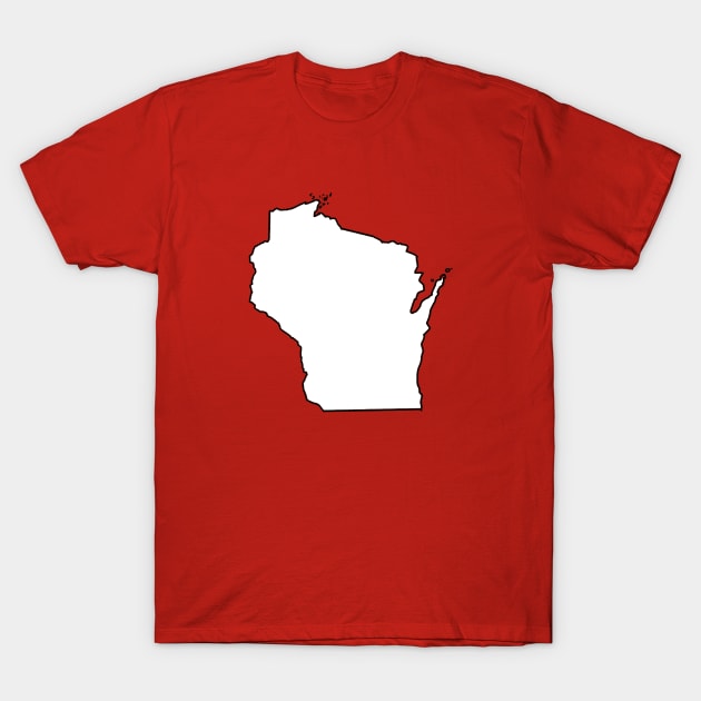 Wisconsin - Blank Outline T-Shirt by loudestkitten